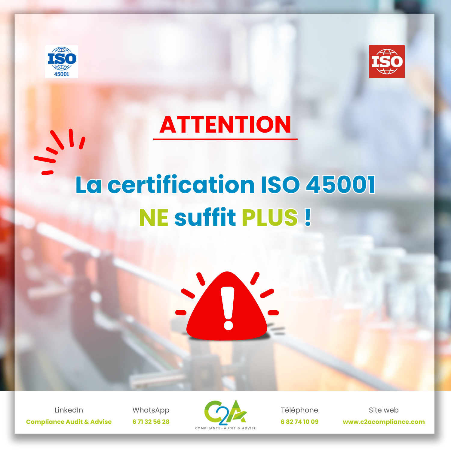 La certification ISO 45001 NE suffit PLUS !